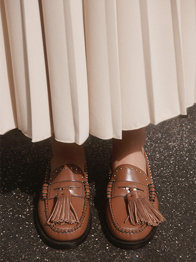 Short skirt in cotton gabardine, beige | Weekend Max Mara